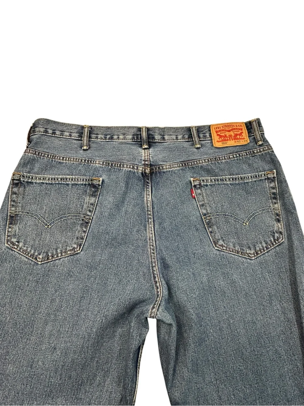 Levi’s 550 Classic Men's Relaxed Straight Jeans 42/34 100% Cotton Casual Denim